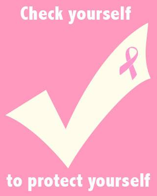 breast cancer checkmark