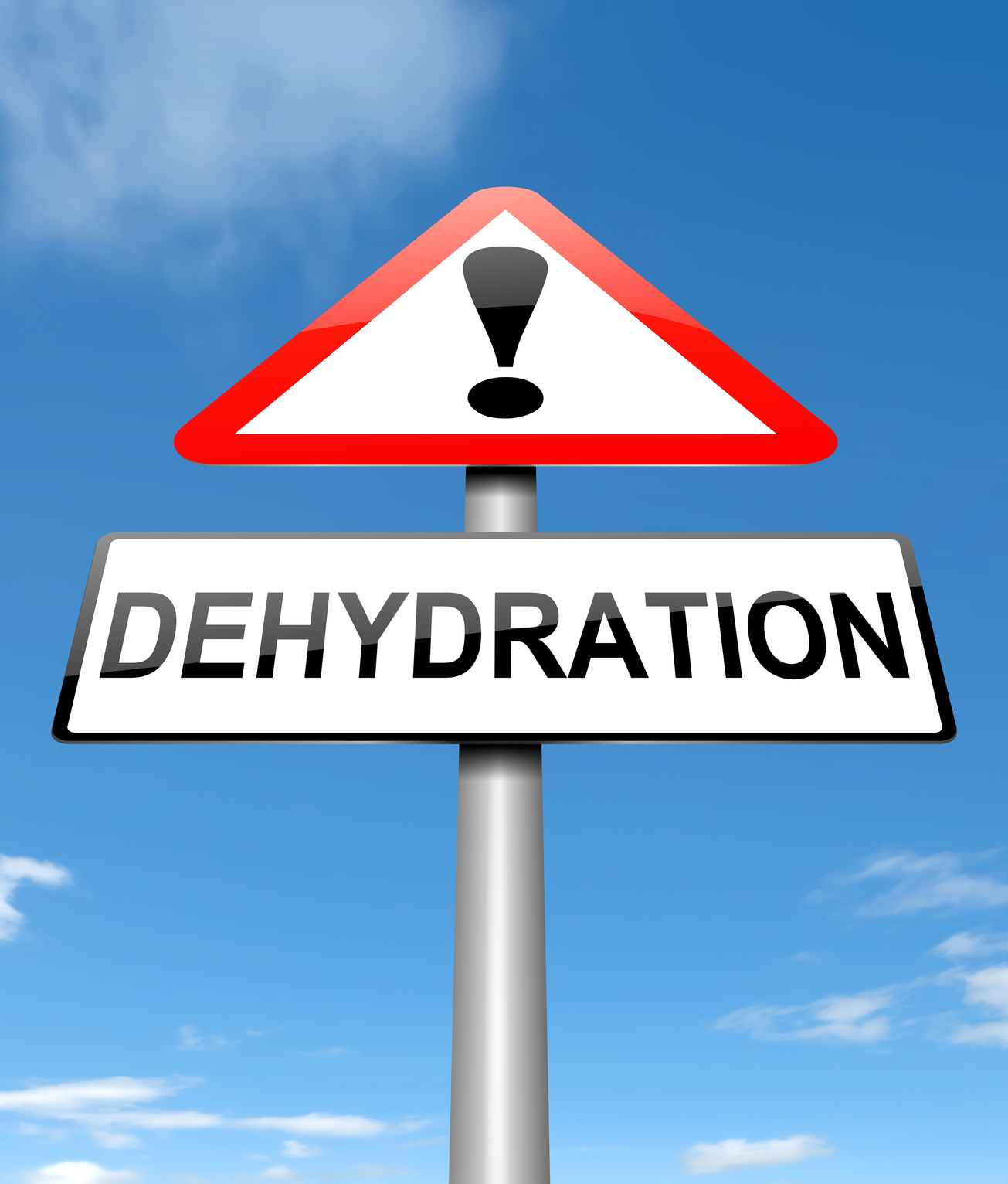 Illustration depicting a sign with a dehydration concept.