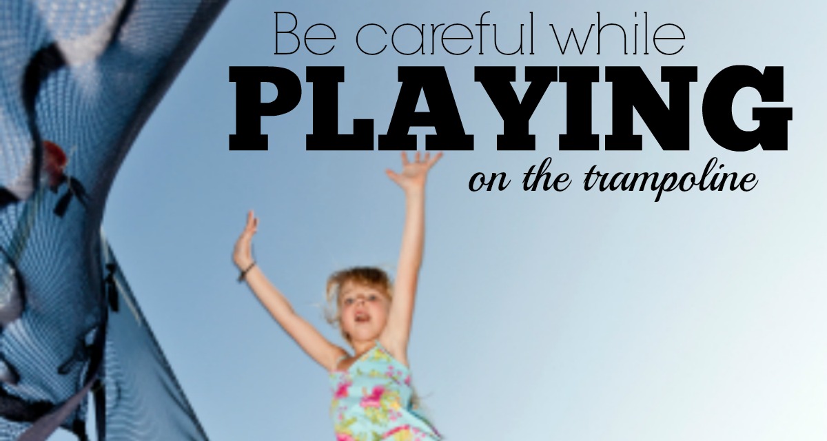 Young Girl Jumping in a trampoline