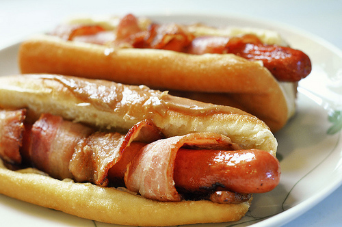 bacon-wrapped-hot-dog-maple-bar